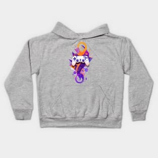 Console controller watercolor tattoo Kids Hoodie